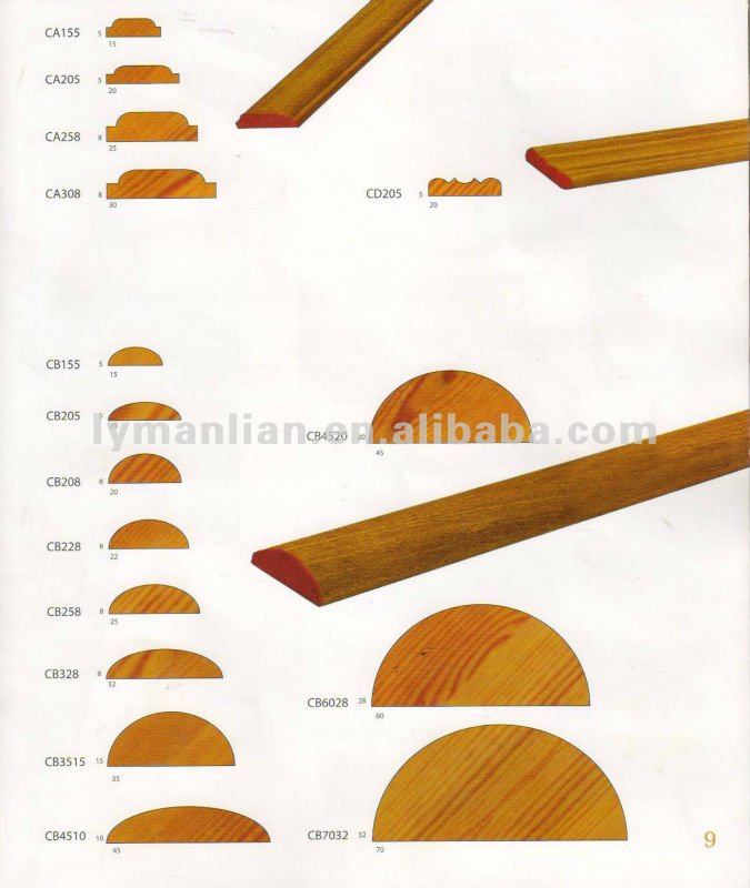 half-round teak wood mouldings