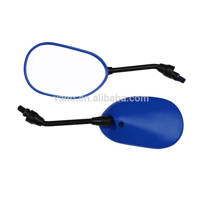 8mm blue ABS motorcycle side rear view mirrors