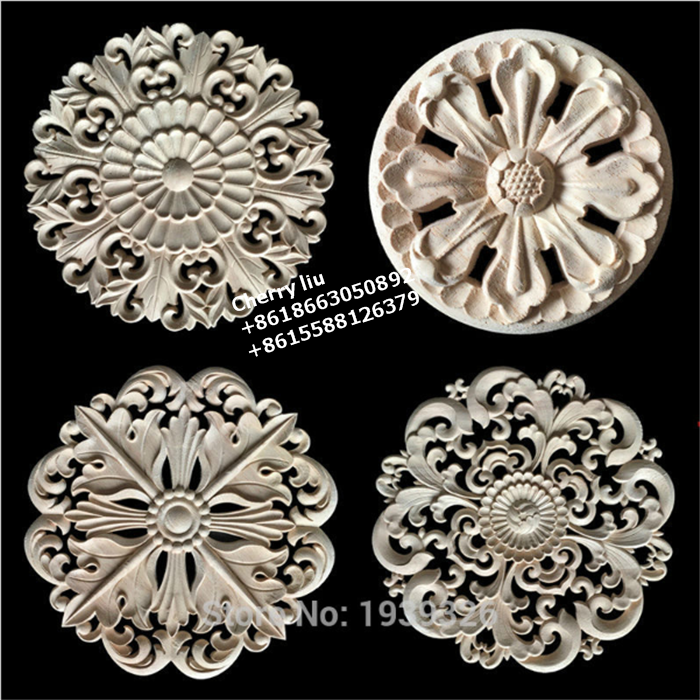 decorative wood caved antique onlays for cabinet  wood appliques And Onlays