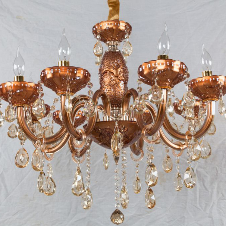 Hanging Wire Geometric Metal Cage Dining Room Chrystal Chandelier