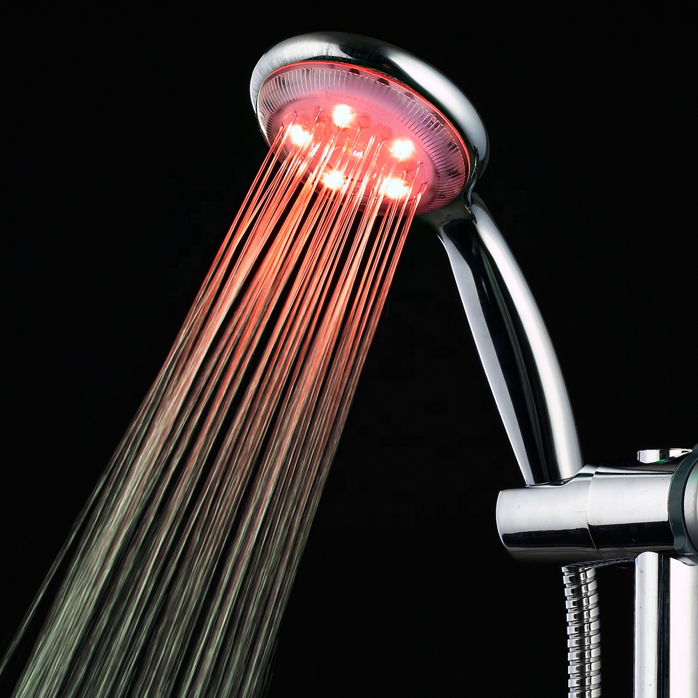 Rainbow Colors Changing LED Lighting Shower Head for Bathroom