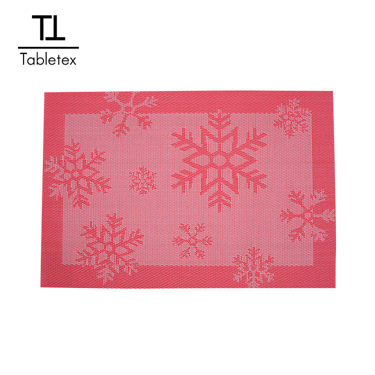 Tabletex waterproof felt fabric pvc placemats, christmas dinner table mat