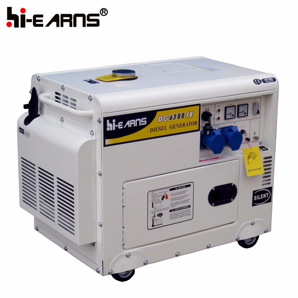 5500W silent small diesel 220 volt portable generator