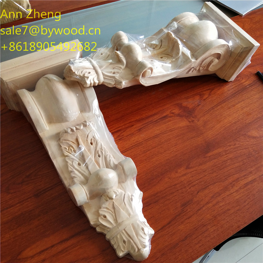 Real wood capitals carving wood corbel