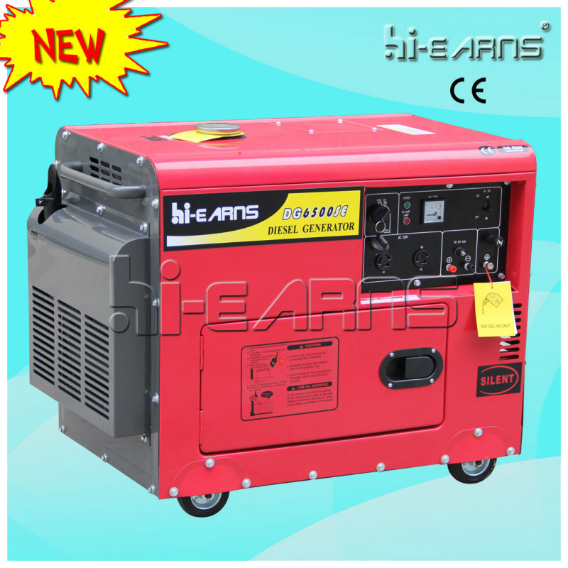 DG6500SE 186FA engine AC single phase 5KVA silent diesel generator price