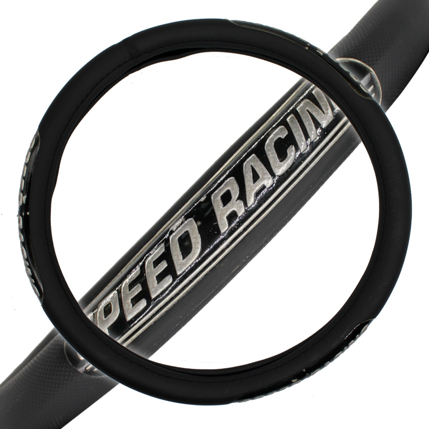 Grey Reflective Steering Car Wheel Wrap PVC steering wheel cover