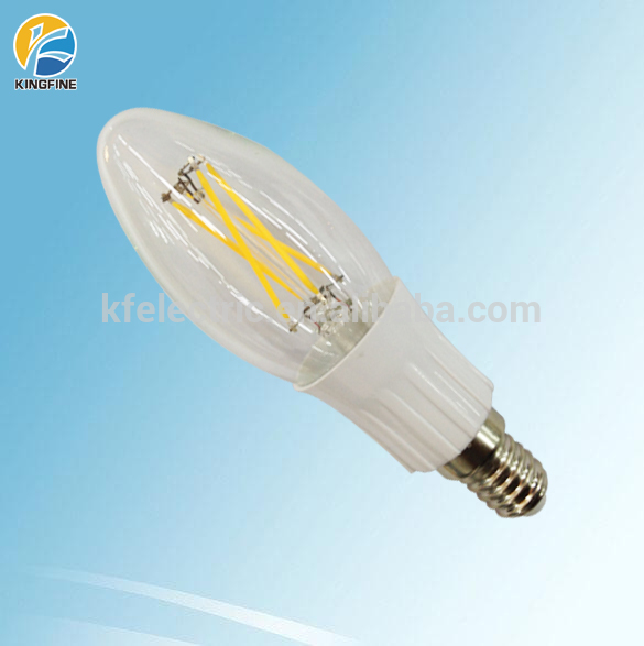 New filament candle bulb 4w replacement 40w halogen bulb E12 E14 dimmable filament led bulb