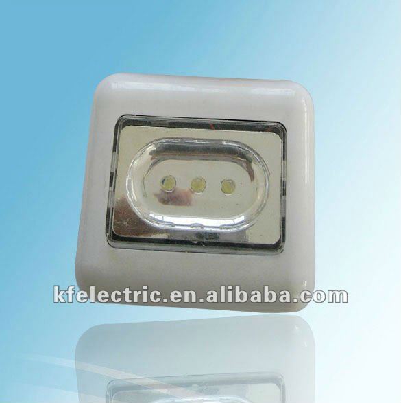 Economic square 0.2W 3LED touch lamp, night light