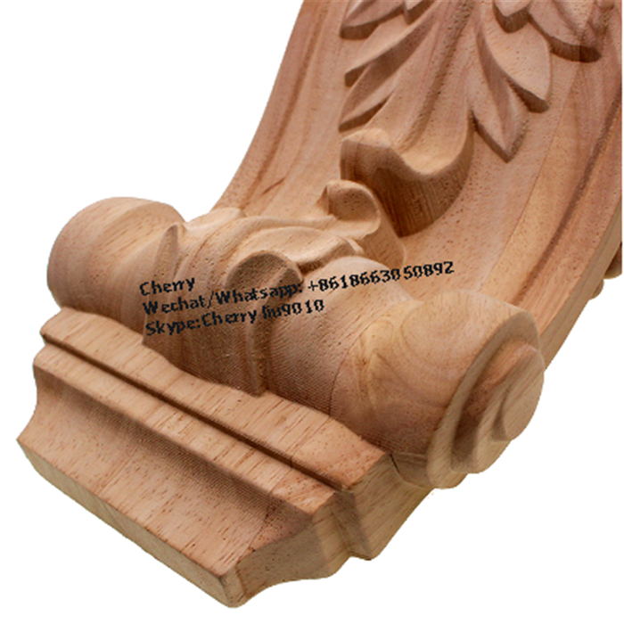 Decorative Rubber Carved Wood Furniture Frame Corbels Capitals