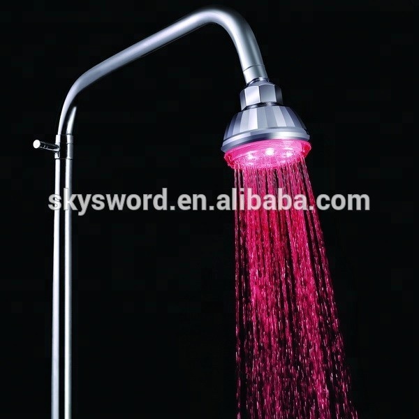 Bathroom Bath Partition Hardware Led handheld shower with RGB lighting