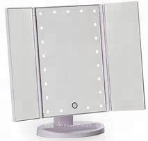 Makeup three-side mirror with 21 LED lights powered by battery and USB