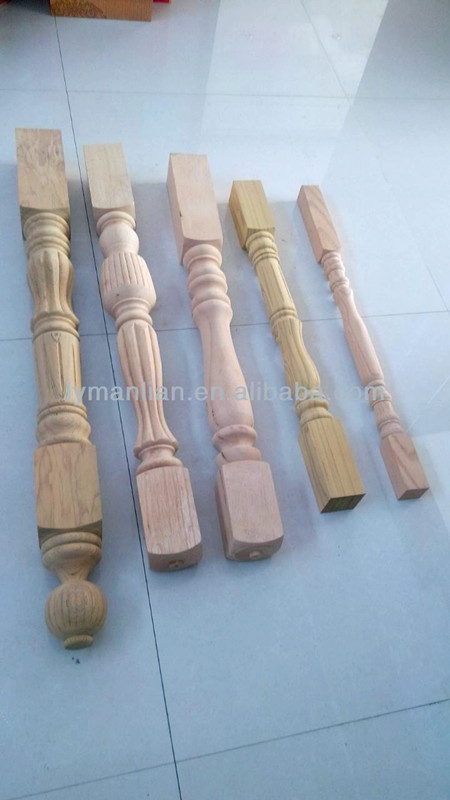 Red oak handrail antique AAA grade wood newels