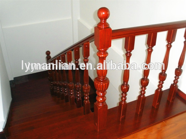 Red oak handrail/ Top Wood stairs railing