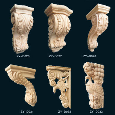 Steam beech corbel/ beech carved decor