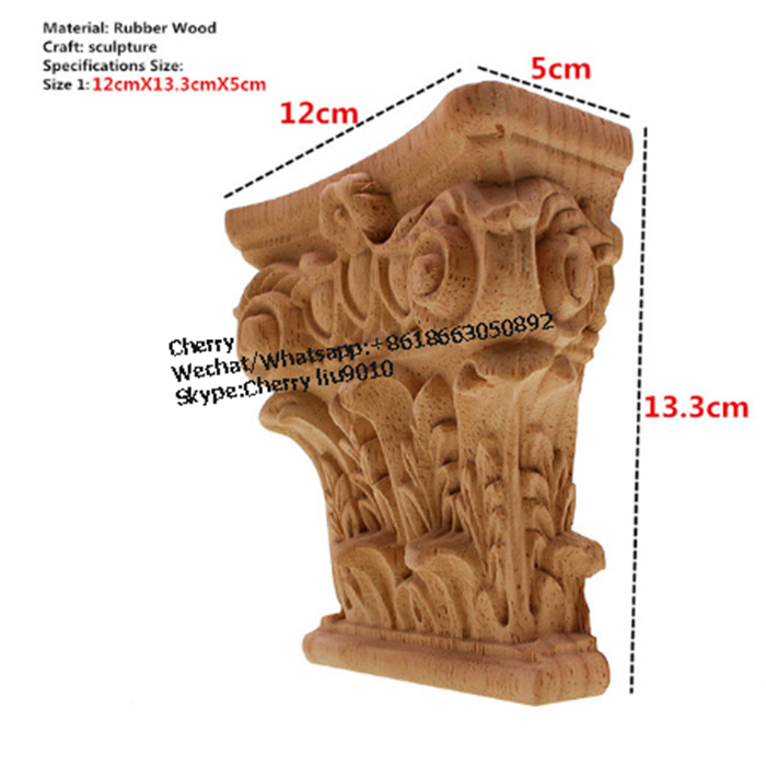 Decorative Hand Carved Wood Capitals Corbels