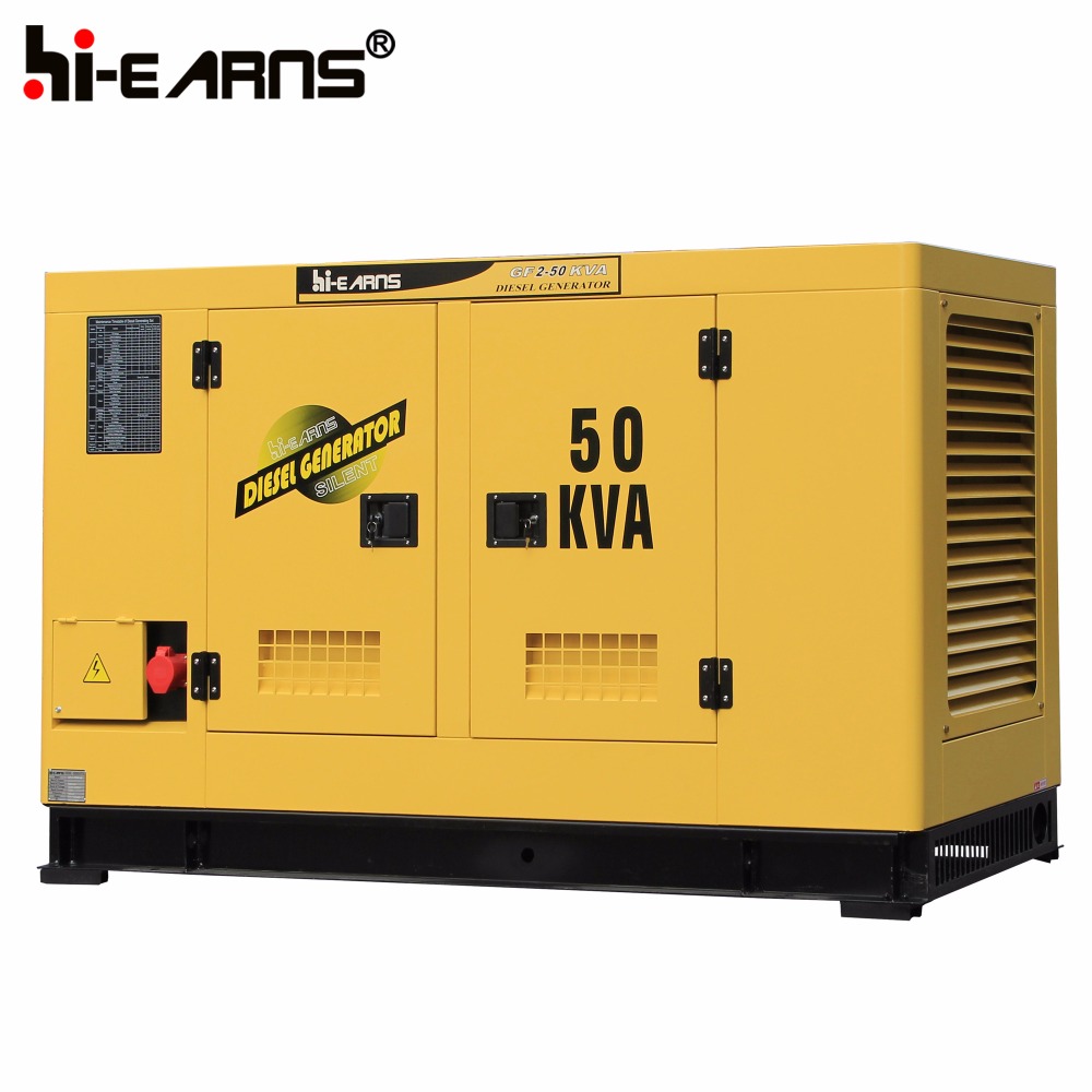 Wat-cooled famous brand four cylinder diesel fuel generator 50 kva