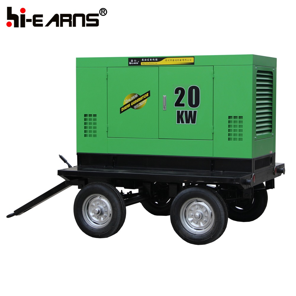 30KW silent water cooled three phase mobile trailer diesel generator