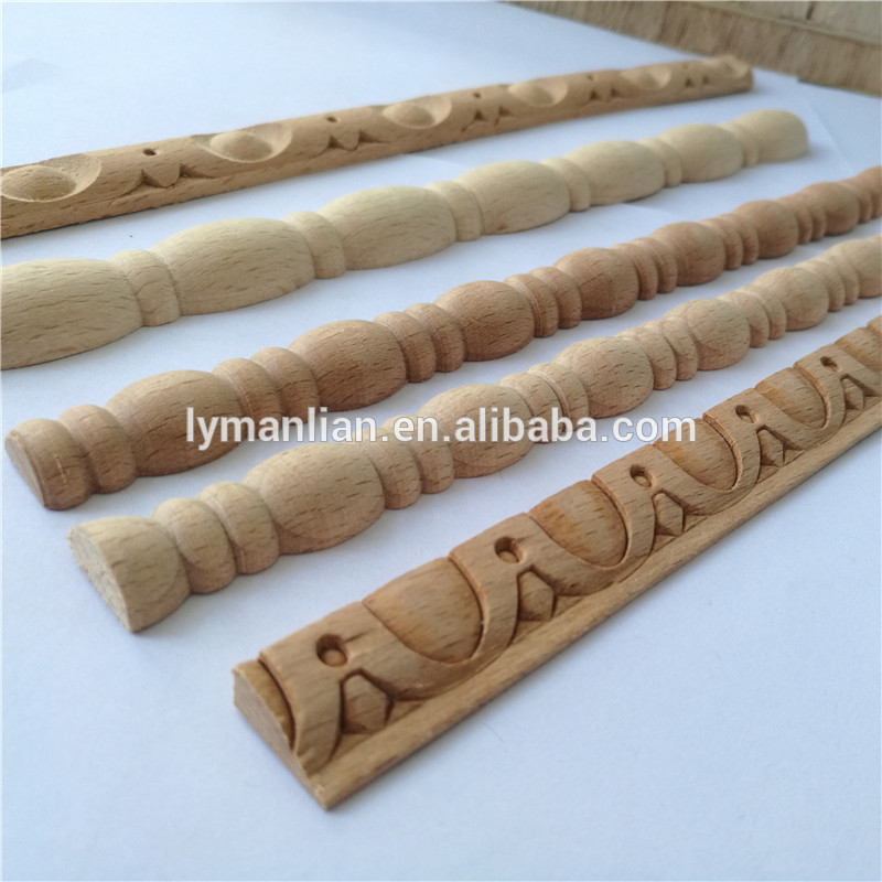 Decorative Beaded Moulding Carving Thin wood molding