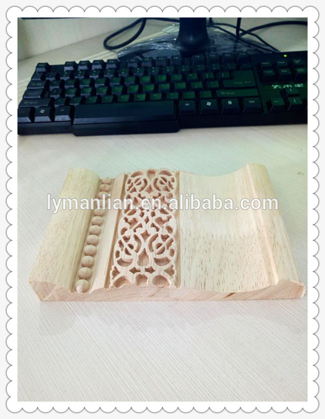 high quality and good price CNC carved Solid wood moulding