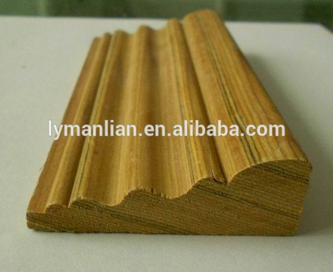 Teak wood margin artificial wooden door casing baseboard moulding