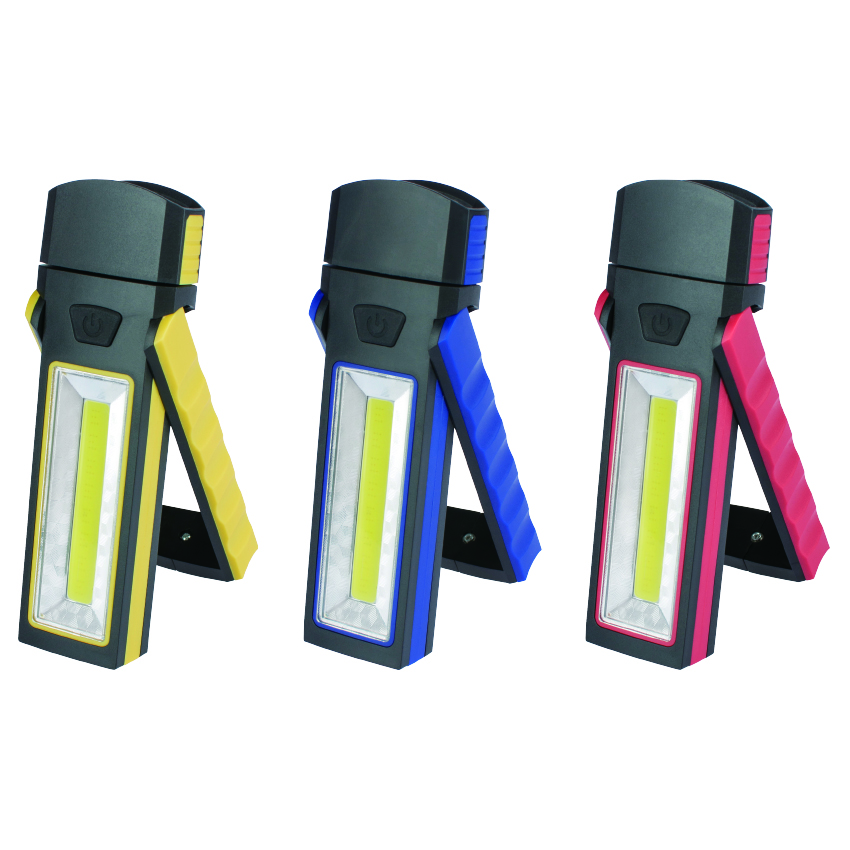 High Quality 3W Adjustable COB Work Light in Black & Orange