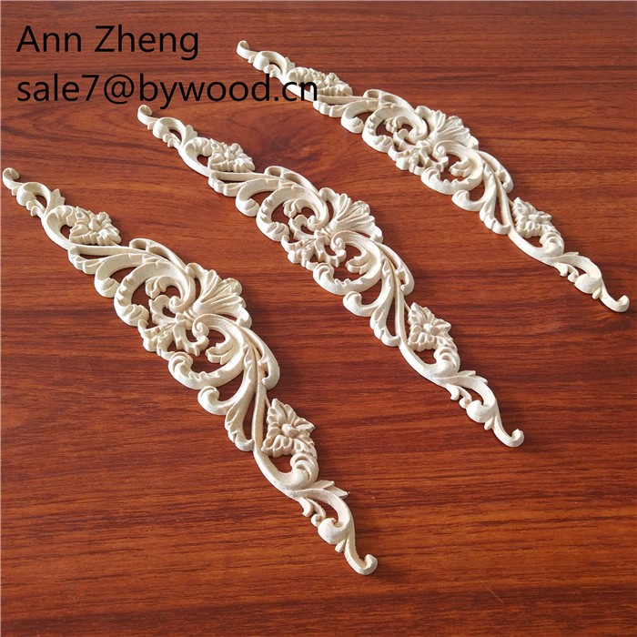 Interior decor wood carved appliques onlays for door
