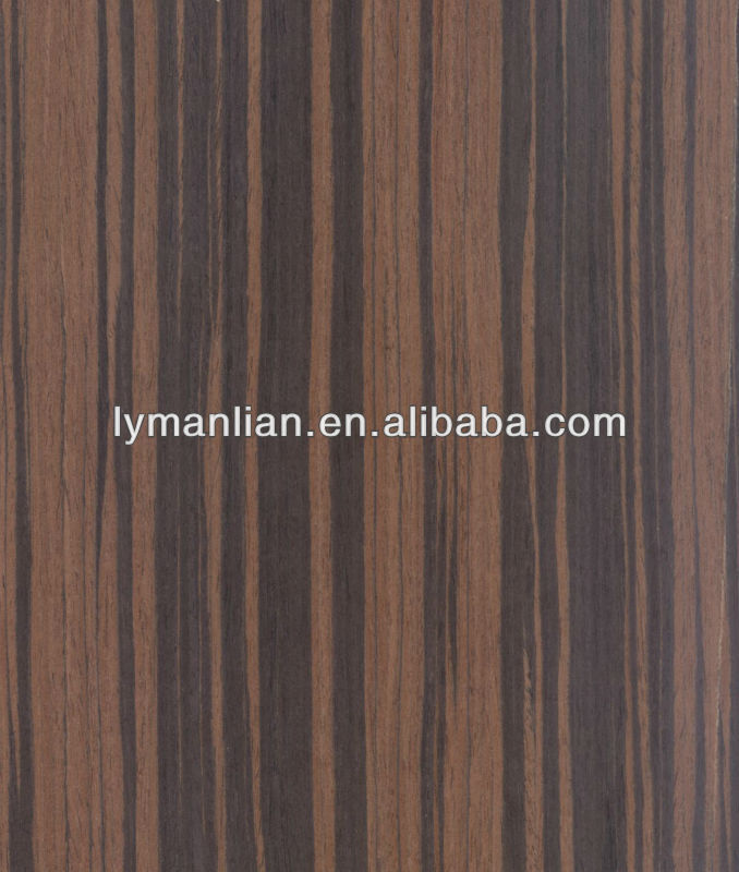 black zebrawood veneer used for decoration