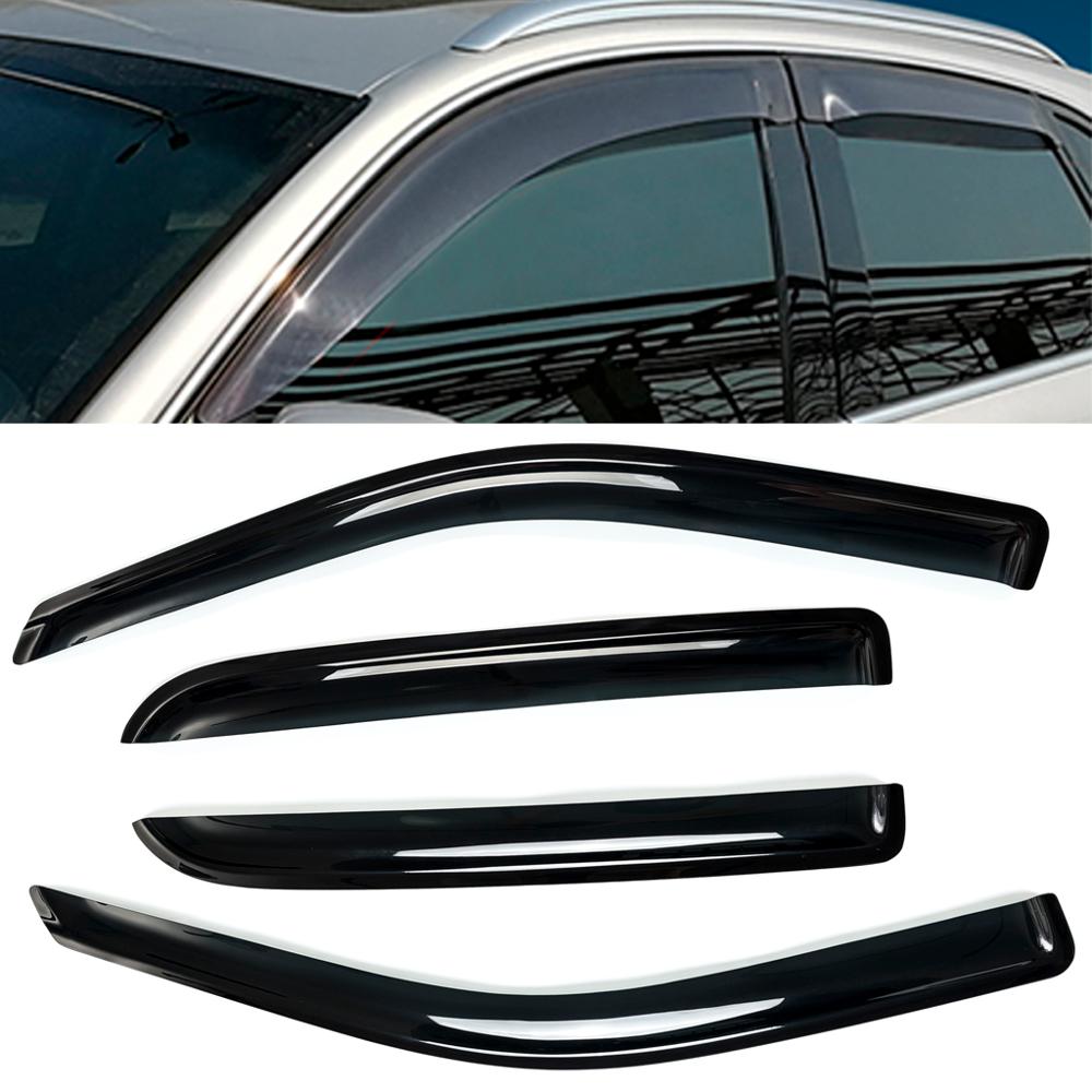 Car exterior accessories auto door visor sun/rain guard window vent visor wind deflectors for Ram 1500 2009-2017