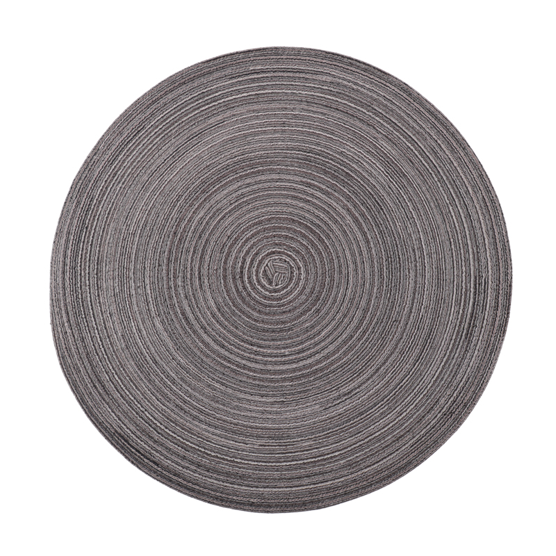 Tabletex cheap anti-slip polyester cotton dining table plate mats and coasters multi color round placemat