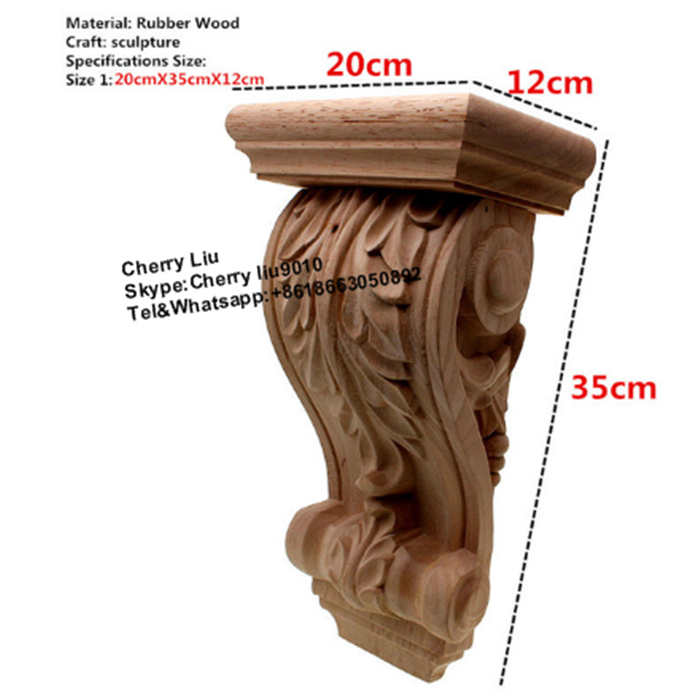 Rubber Wood Hand Carved Corbels