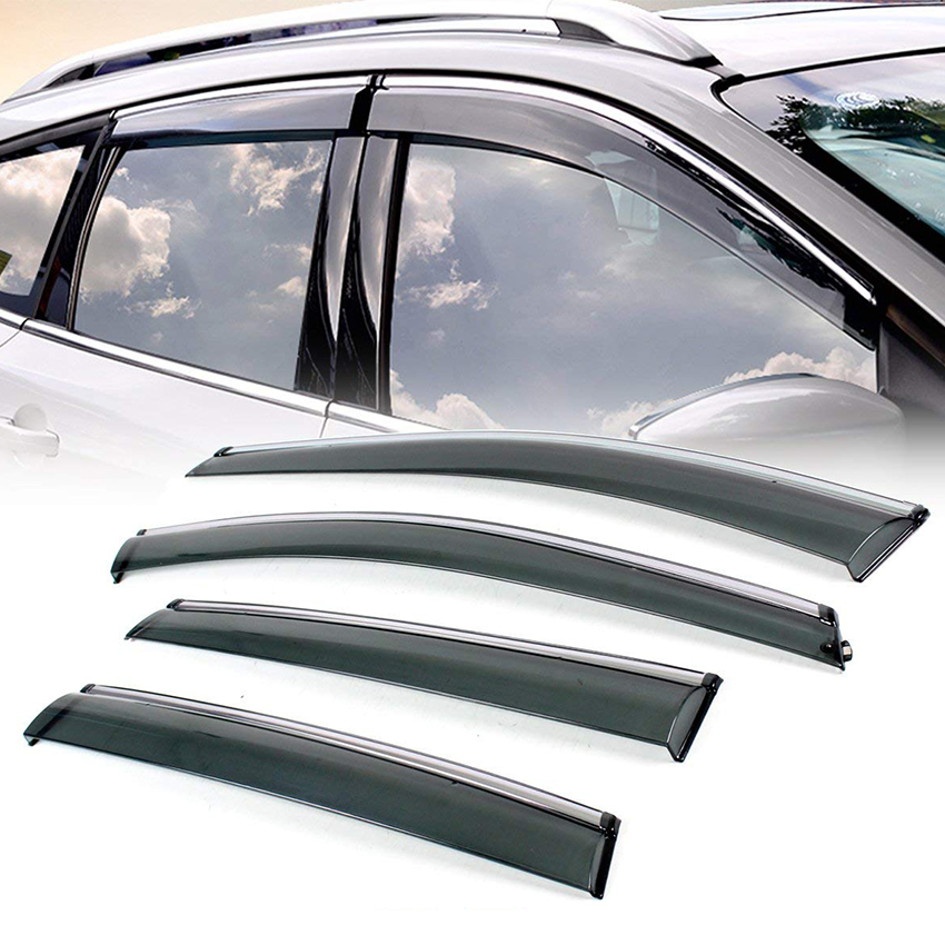 Black Car Windows visor Sun Rain Guard