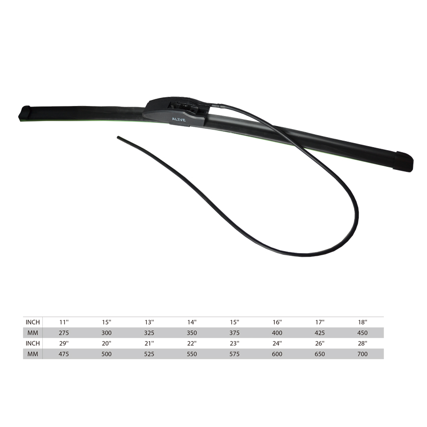 manufacturer stainless steel backing,universal frameless wiper blade,metal wiper blade