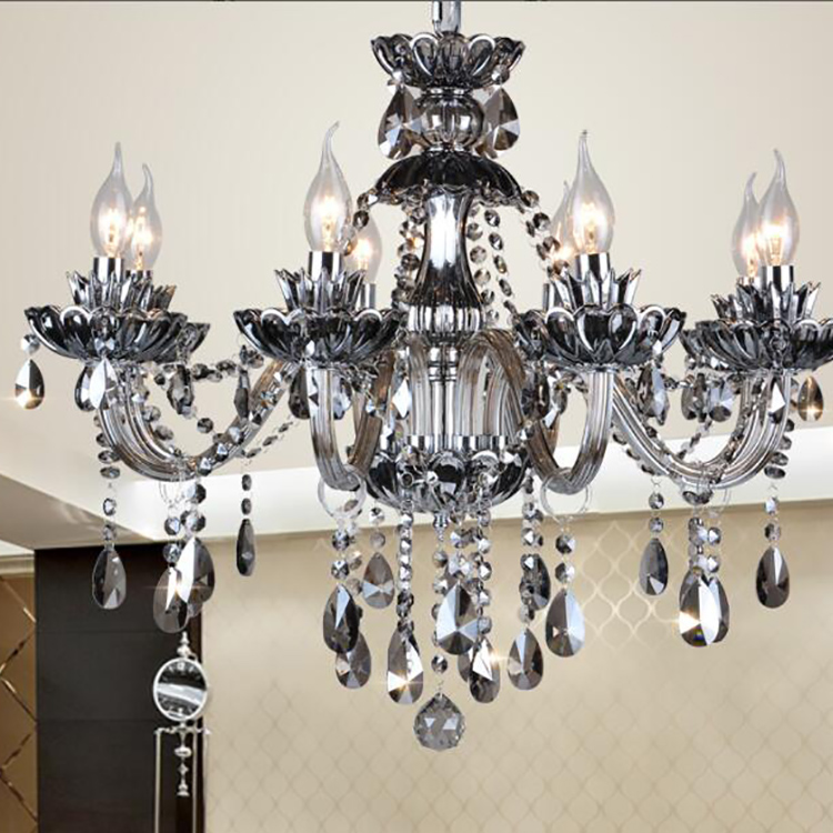 Wrought Iron Cover Interior Decoration Crystal Chandelier Pendant