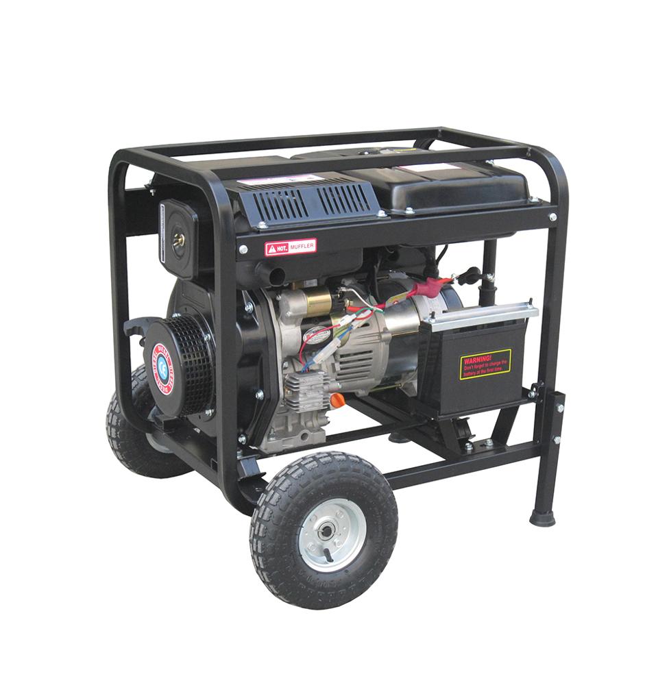 3KVA electric open type diesel generator with armrest bigger wheel