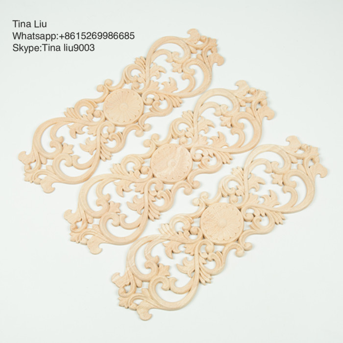 decorative furniture onlays flower wooden appliques