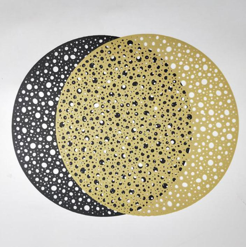 polyvinyl chloride injection moonscape Round Placemats for Tableware Decorative placemats Table mats