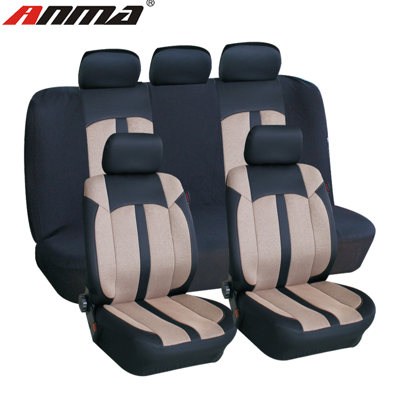 9pcs polyester auto seat covers breathable fancy car seat cover