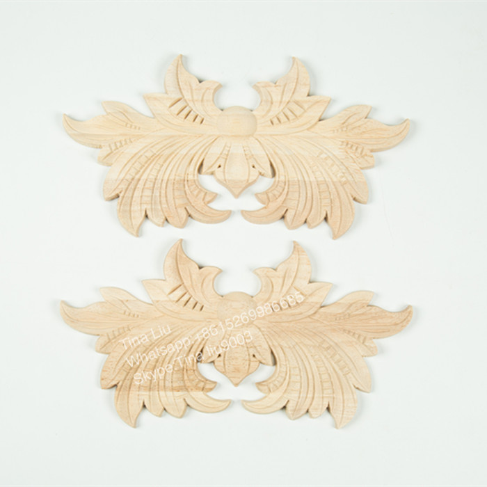 Rubber wood europe wood onlays for furniture decor