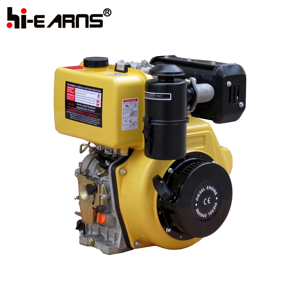 7.5KW 3600rpm keyway shaft yellow color diesel engine