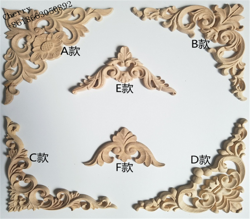 Best Selling Wood Furniture Corner Applique And Onlay Panel Mouldings