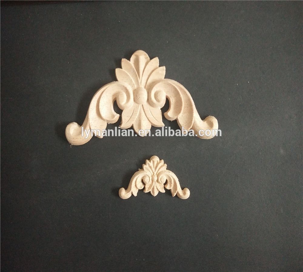 wood moulding engraved wooden applique for furniture  decorative furniture appliques