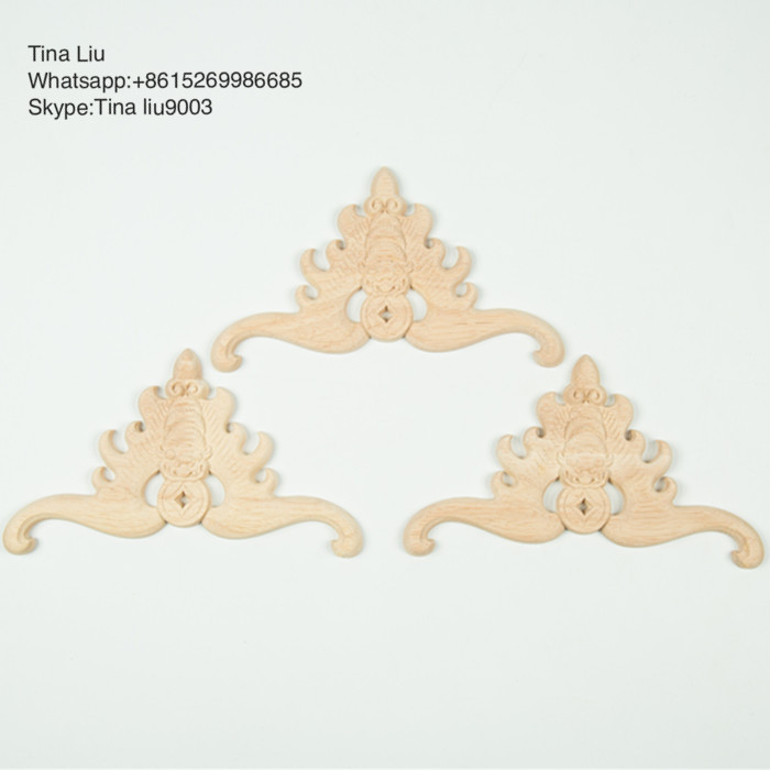 decorative wood carving furniture set onlays appliques