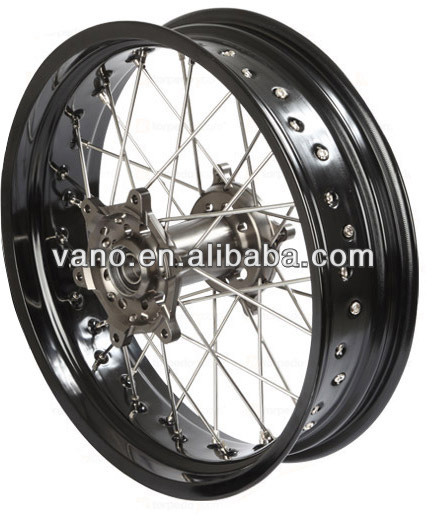 Factory sales 3.00x17 black rims motorcycle