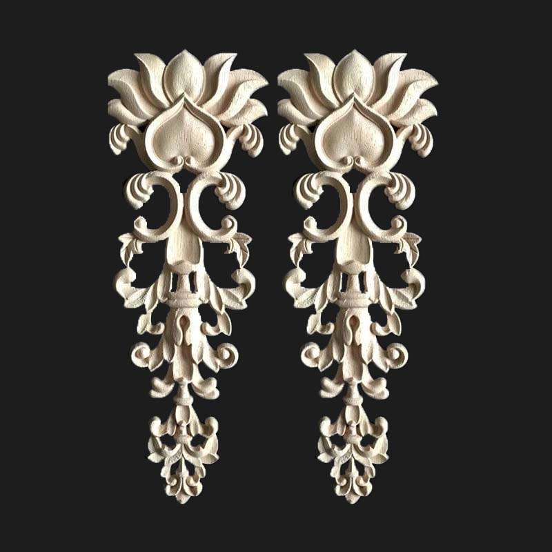 Decorative Wood Carved Corners Antique Onlays Mouldings