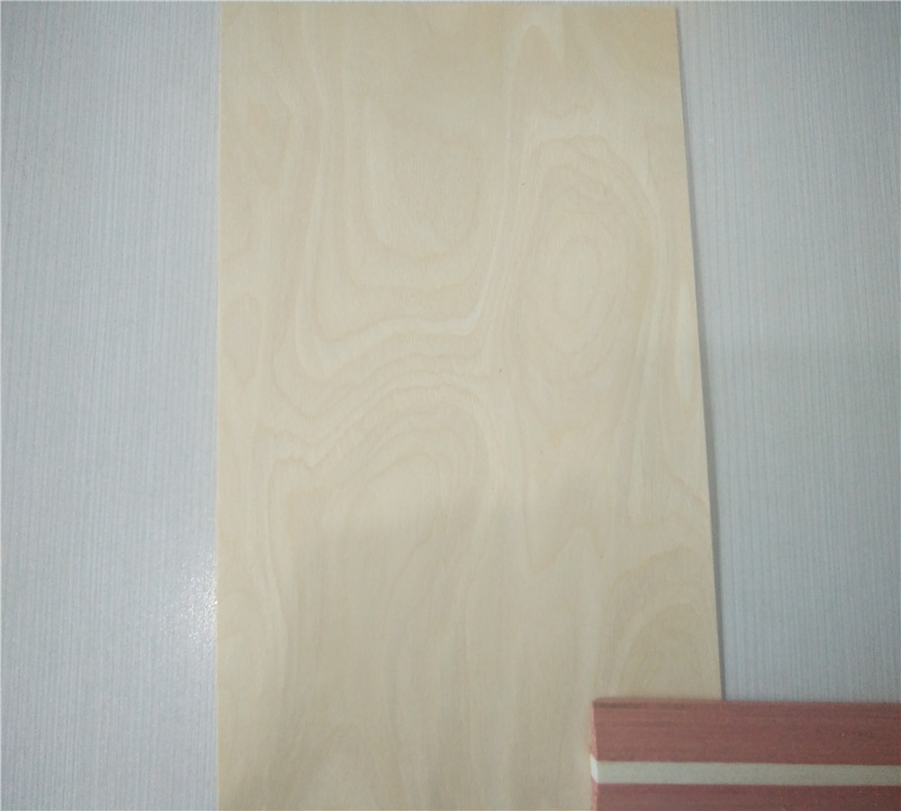 0.6mm thickness engineered wood  face veneer white raw colour veneer
