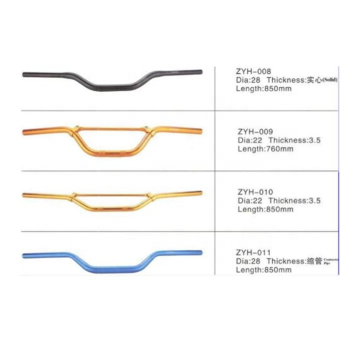 Popular Sales Colorful 28 mm / 22mm Solid /Contracted Pipe Aluminum Carbon Road Motorcycle Handlebar