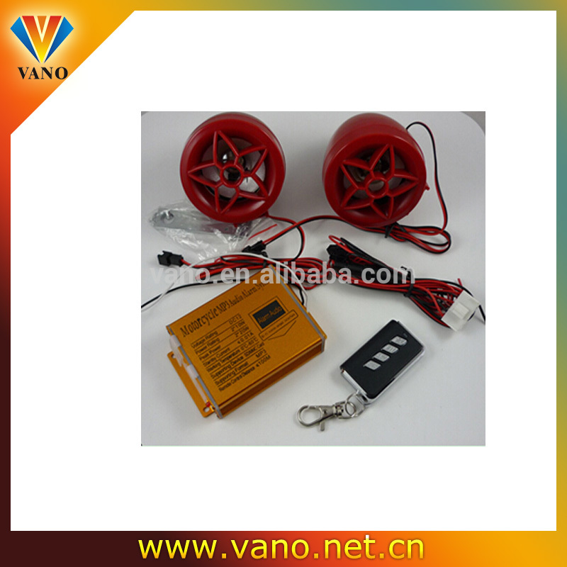 High quality motorcycle mp3 audio anti-theft alarm system