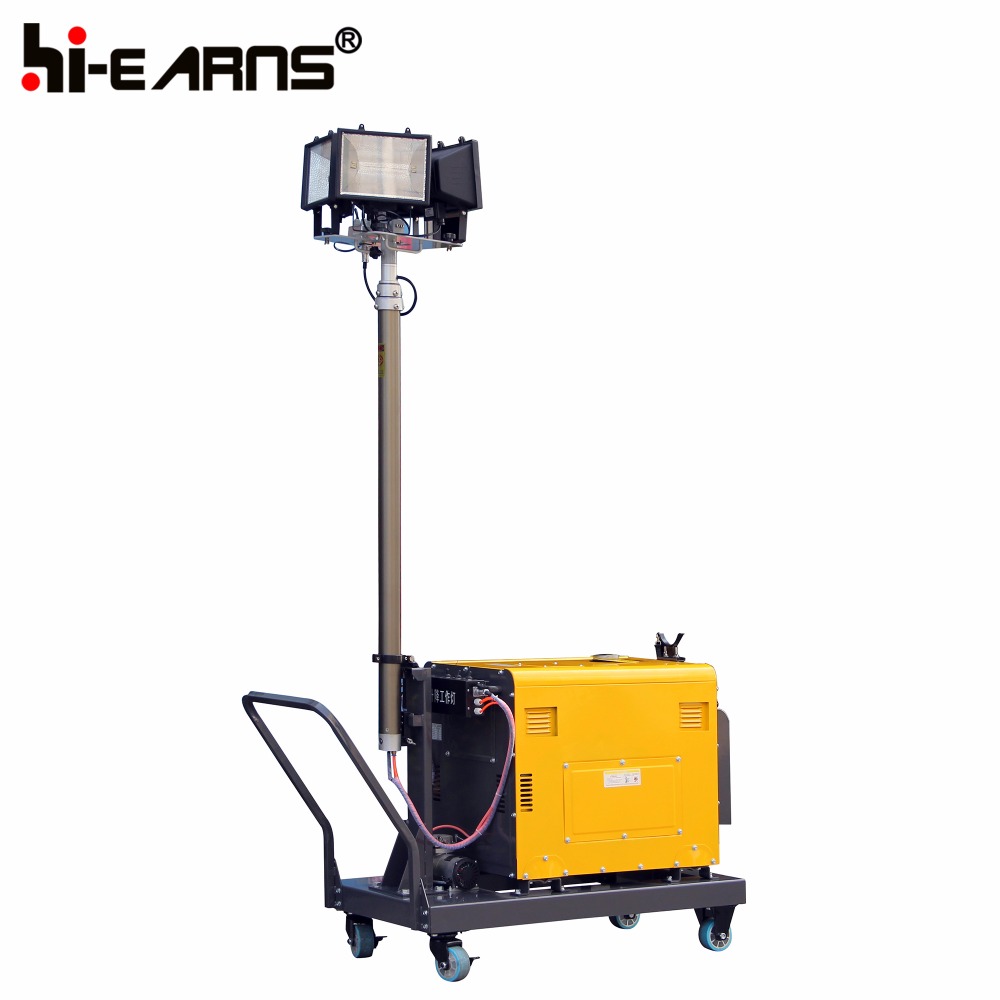 5500W silent diesel generator light tower mobile beacon