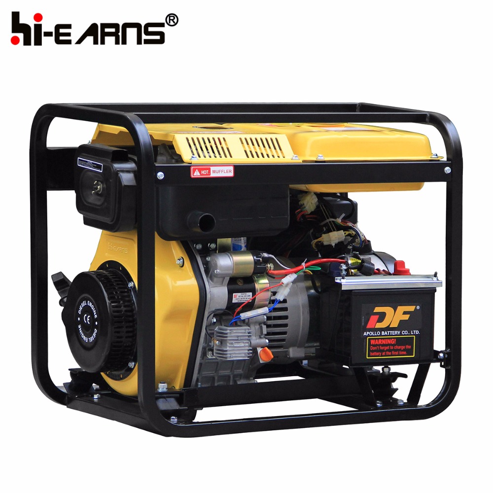 Air cooled portable diesel generator 220V dc welding generator DG6000E