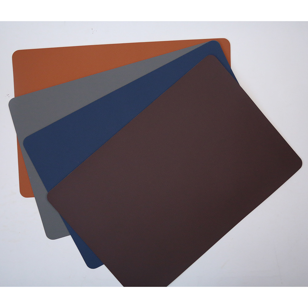 Tabletex hot sale environmentally doubt sides leather anti-slip PU rectangle western placemat